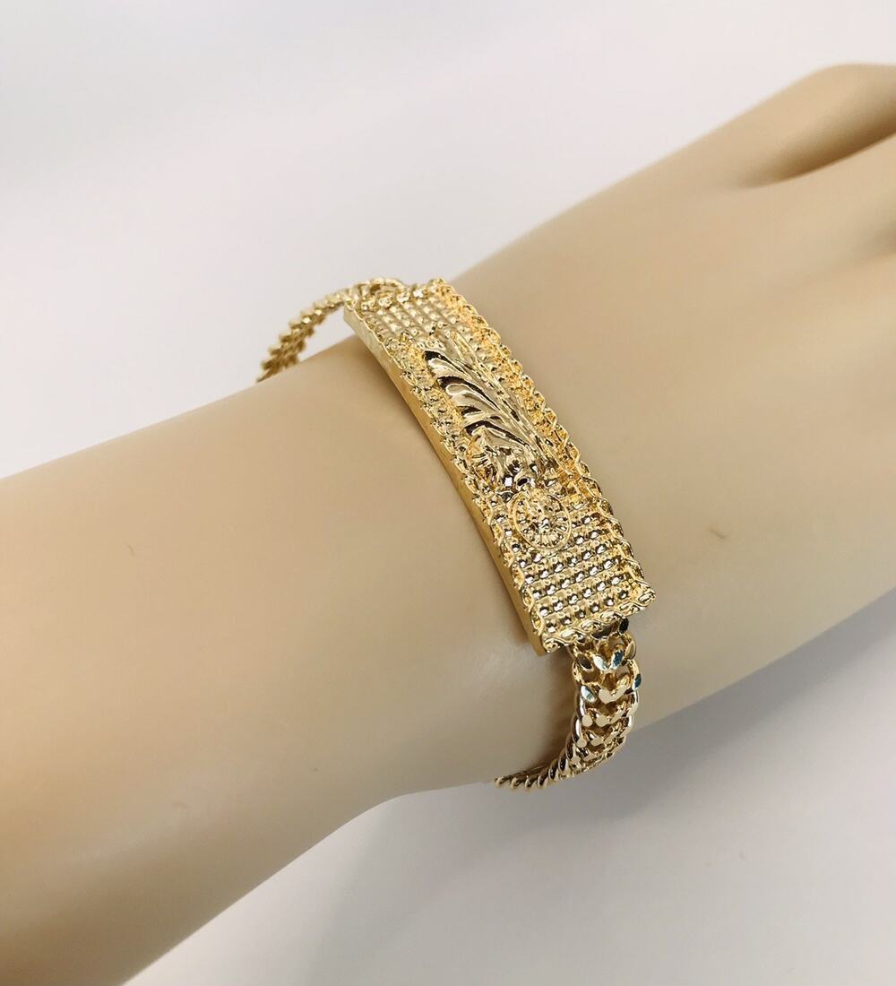 Oro Laminado 14K Gold Plated Saint Jude Bracelet Pulsera San Judas 7.5 in -6mm